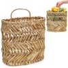 YOUEON Large Woven Hanging Storage Basket, 12x5x14 Inch Natural Water