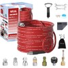 NIFUAL Sewer Jetter Kit for Pressure Washer,100FT 5800PSI Pressure Drain