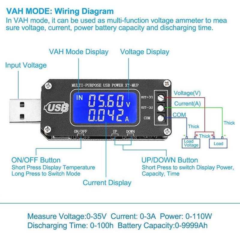 ​​KEAcvise DC-DC CNC USB Boost/Buck Power Regulator Module, 3.5V-12V to