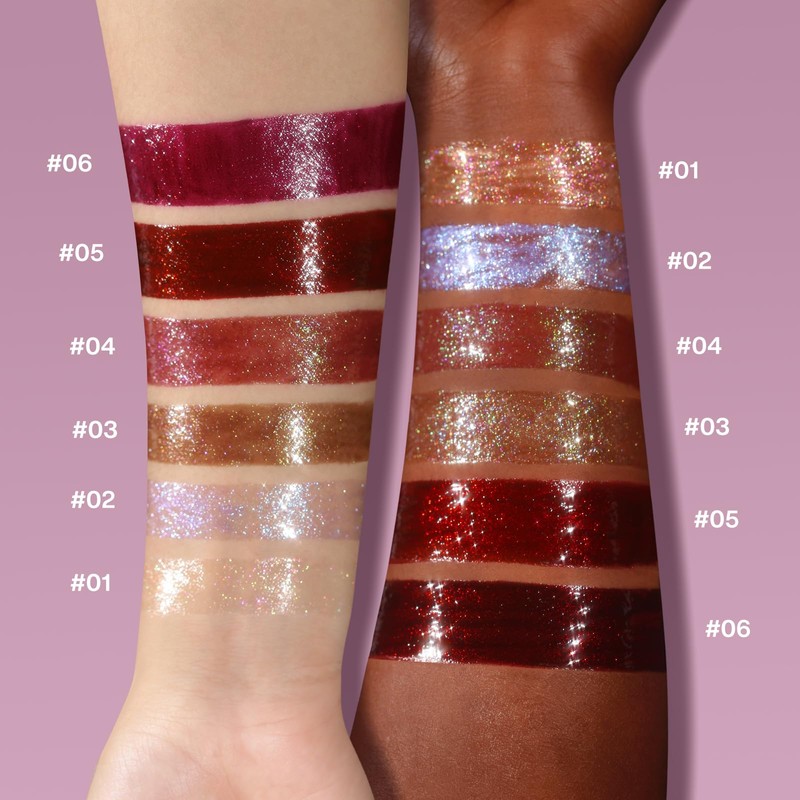 Afflano Shimmer Liquid Lipstick, Metallic Tinged Chameleon Clear Lipgloss