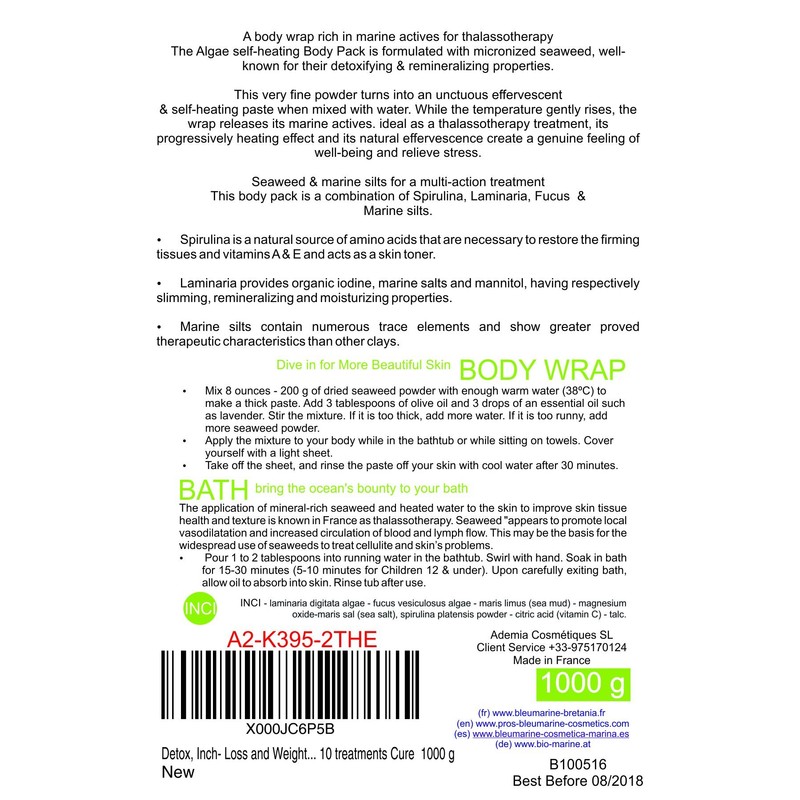 Seaweed Warming Fango Detox Body Wraps: Moor, Algae * by