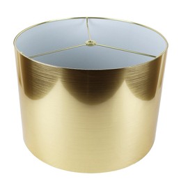 Urbanest Classic Drum Metallic Lampshade, 14-inch by 14-inch by 10-inch, Gold