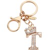 [Looking] Women Keychain Cute Stylish Alphabet Key Ring Pink Initial