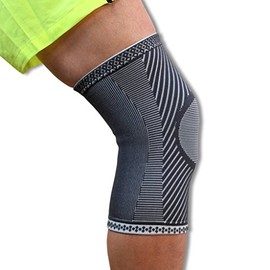 Medical Grade Compression Knee Support. Made with Advanced 4 Way Stretch Elastic Fabric - Large