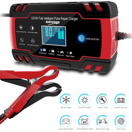 Mignova Intelligent Automatic Car Battery Charger 12/24V 8A AGM/GEL Pulse Repair Starter