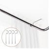 4 Pieces Single Curtain Rod Support, Silver Simple Curtain Rod