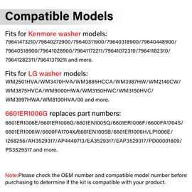 6601ER1006G LG Washer Water Level Switch, Pressure Switch Compatible LG Washer Water Level Pressure Switch 6601ER1006E Pressure Switch