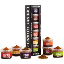 SPICE 'N' TICE SPICENTICE - The Ultimate Spice, Seasoning & Marinade BBQ Rub Grill Gift Set - 100% Natural - Salt & Sugar Free - Delicious Food Cooking Gift