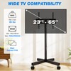Rfiver Mobile TV Cart Rolling TV Stand for 23-65 Inch
