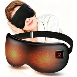 Máscara ocular térmica recargable e inalámbrica para ojos secos - Compresa térmica portátil con temperatura ajustable para migrañas, orzuelos, sinusitis y para dormir. Regalo ideal para hombre