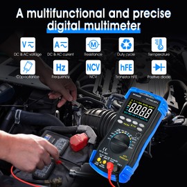 Digital Multimeter, Voltage Meter for AC/DC Voltage Current, Current Meter Tester with Colour LCD Display, Multifunctional Voltmeter, Ammeter, Meter Bluetooth App Connection