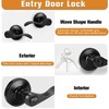Probrico (3 Pack Black Entry Knobs with Lock and Key,
