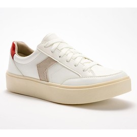 Dr. Scholl's Lace-Up Casual Sneakers - Madison Lace:_White/Taupe_8 Medium