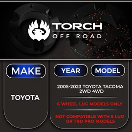 TORCH 3" Full Lift Kit for 2005-2023 Toyota Tacoma 4X4 4WD TRD SR5 w Differential Drop and Sway Bar Relocation Kit - 6 Lug Models ONLY