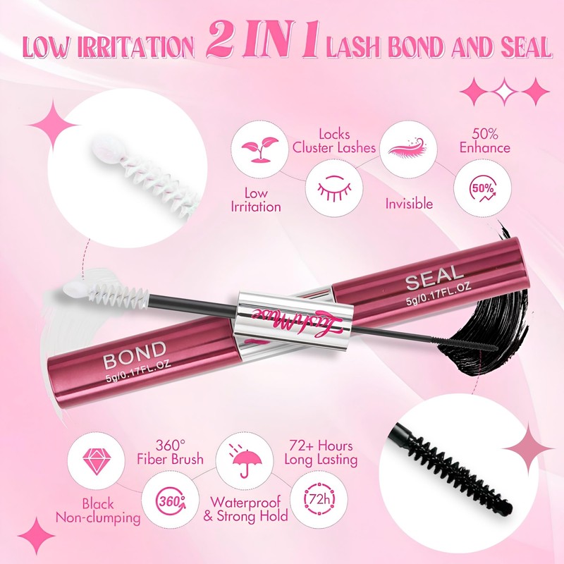Lash Clusters Kit Spikes Left and Right 80D Fluffy Volume