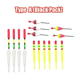 15Pcs Fishing Float Tackle Set, Fishing Pole Floats, Colorful Foam Float Fishing Tools for Coarse Fishing (Type A)