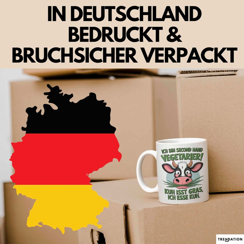 Fleischliebhaber Vegetarier Tasse Geschenk Lustige Geschenkidee Spruch Ich Bin Second