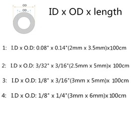 Fuel Line Hose Tube,For Poulan Craftman Chainsaw String Trimmer Blower, Common 2Cycle Small Engines,Mowers & Outdoor PowerTools (1m*4 Size)