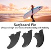 3Pcs/Set Surfboard Fin PVC Fiberglass Longboard Ocean Broad Thruster Fins