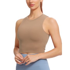 Natural Feelings Nudi - Sujetadores deportivos para mujer, con relleno extraíble, sin mangas, para entrenamiento, para fitness, Cocoa, S