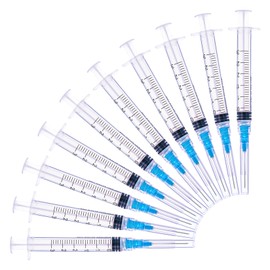 3ml/cc with 23 Gauge 1 Inch Lab Disposable Dispensing Needle Cartridges for Refilling and Measurement Liquids, Pack of 20