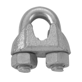Campbell T7670419 3/32" - 1/8" Wire Rope Clip, Malleable Iron, Galvanized, (Pack of 10)