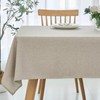 maxmill Rectangle Linen Texture Tablecloth Stain Proof Waterproof Wrinkle Free