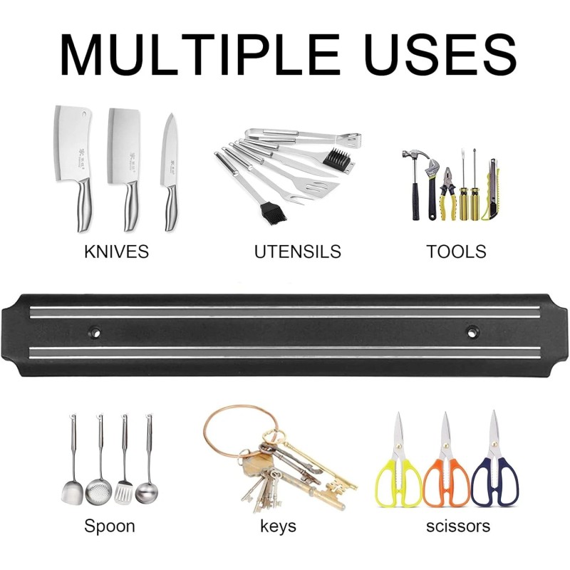 Magnetic Knife Strips 21.6 Inch Kitchen Utensil Scissor Tool Holder