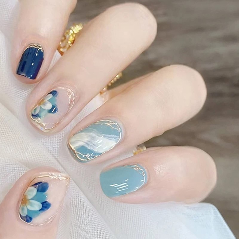 HAPVITAL 24 Pieces Popular Nail Tips, Nail Tips, Handmade Nail