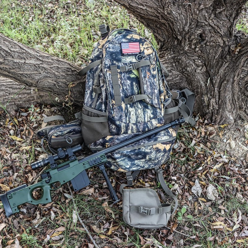 YVLEEN Hunting Backpack, Durable Camo Hunting Packs for Men, Large