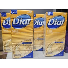 Dial 4 X DIAL GOLD Antibacterial soap 6 bar pks 3.2 oz/bar = TOTAL OF 24 BARS