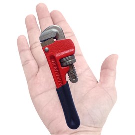 PANSHIYON Small Pipe Wrench, 6 Inch Straight Adjustable Mini Pipe Wrench Heavy Duty for Tight Spaces