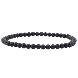 Vascavi Gemstone Bracelet 4 mm Beads, Natural Stone as Chakra Stone, Healing Stone, Made in Germany, Pearl Bracelet Approx. 19 cm Long, Elastic, Gemstone