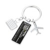 TROIKA CODE24 Keyring - 3 Charms: Airplane, Suitcase and Badge