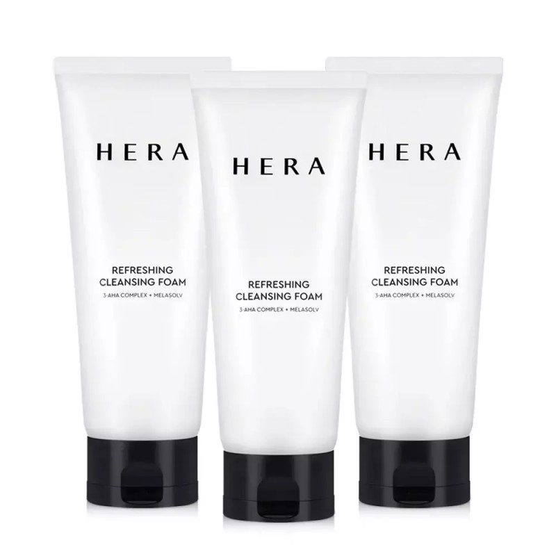 Hera 헤라 폼클렌징 리프레싱 160g 3개 멜라솔브 폼 리뉴얼 대용량