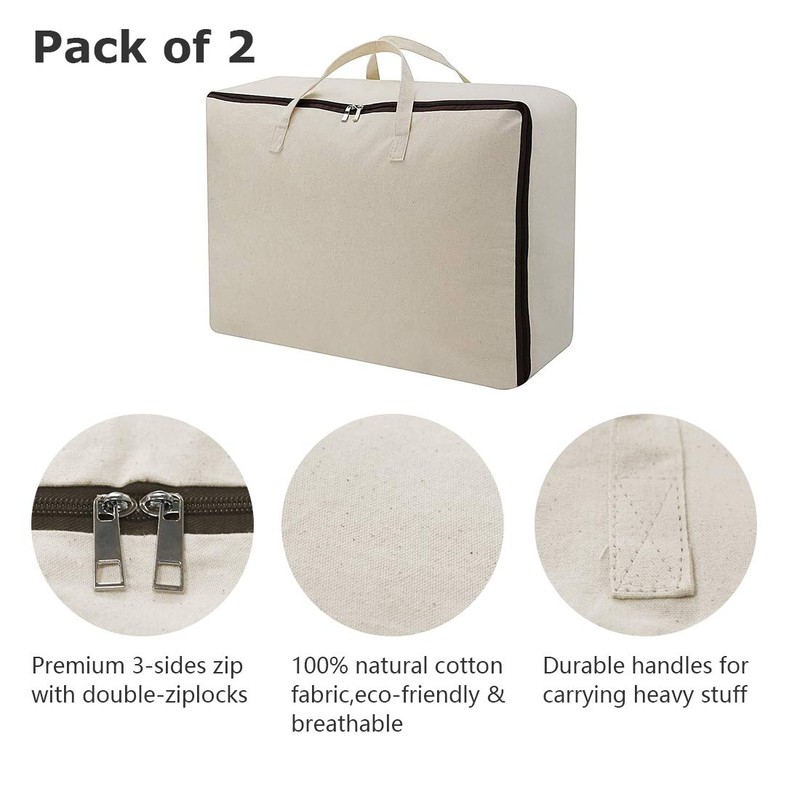 iwill CREATE PRO Natural Cotton Canvas Zippered Storage Bag |
