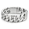 COOLSTEELANDBEYOND Masculine Mens Stainless Steel Large Link Curb Chain Bracelet,