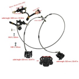 Unbranded Rear Twin Disc Brake Caliper Master Cylinder For Go Kart ATV Quad Buggy Golf