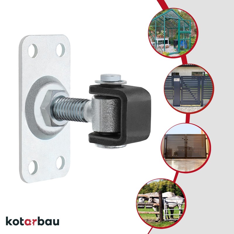 KOTARBAU® Set of 2 Adjustable Door Hinges M12 for Screwing
