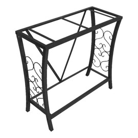Afuera Living Contemporary 29 Gallon Metal Aquarium Stand in Black
