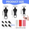 6PCS Zipper Repair Kit Universal Zip Puller Replacement Set for