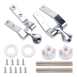 ZORZA 1Set Zinc Alloy Heavy Duty Toilet Seat Hinges Replacement Kit with Bolts Screws and Nuts Easy Installation Universal Toilet Seat Hardware