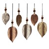Frank Flechtwaren Hanging shimmer leaf in a set of 6