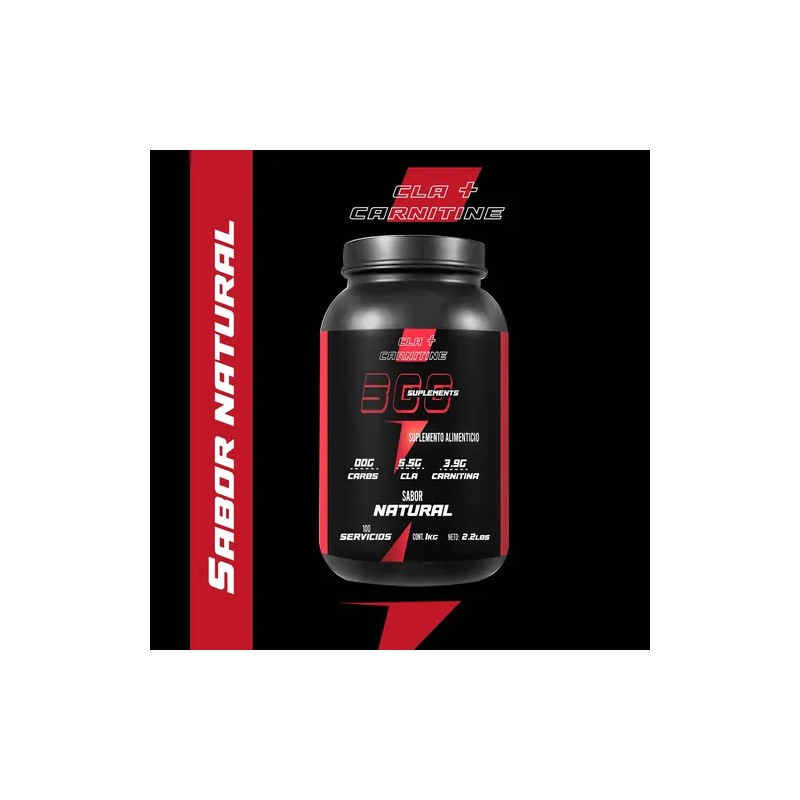 Cla Carnitina 1kg 300 Suplements 100 Servs