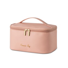 ALLMIRA Makeup Pouch, Makeup Pouch, Large Capacity, Vanity Pouch, Large, Cute, Portable, Popular, Cosmetic Bag, Cosmetic Pouch, Vanity Bag, Makeup Storage, Women's, Pink