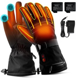 Rechargeable Heated Gloves for Men Women,7.4V 6400mAh Electric Heated Gloves (M)