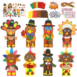 Fall Thanksgiving Crafts for Kids Adults, 24 Set Turkey Crafts Kits DIY Thanksgiving Activity Fall Festival Party Favors Classroom Prizes Friendsgiving Gifts Thanksgiving Crafts for Kids Age 4 8 12