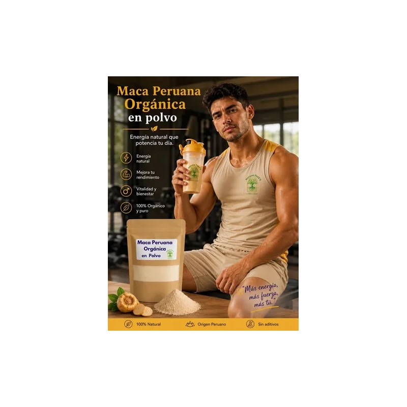 Maca Peruana En Polvo Amarilla- 250g Premium - Complejo B