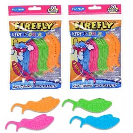 Firefly Kids' Flossers Floss Picks 30 Count (Pack of 2) Ages 4years to 12 Years