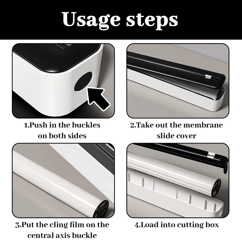 2PCS Foil And Cling Film Dispenser, Cling Film Dispenser, Kitchen